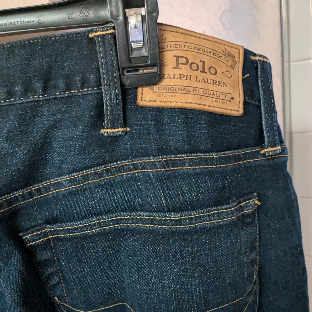 Polo Ralph Lauren Jeans Dark Wash 38 x 32 Thompson Relaxed